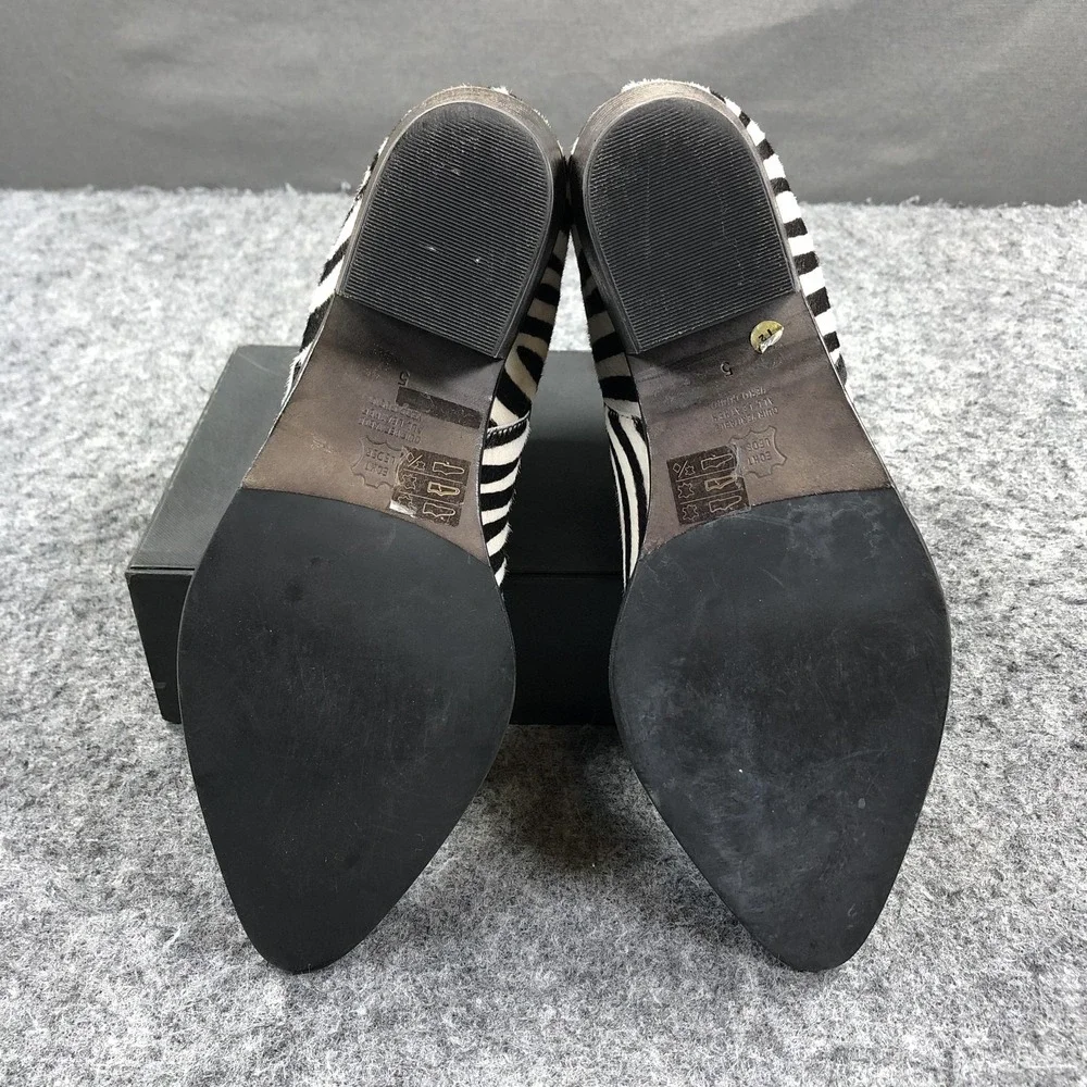 Kennel & Schmenger Boots Womens 7.5 Zebra Haircalf Chelsea Pointed Toe Ankle